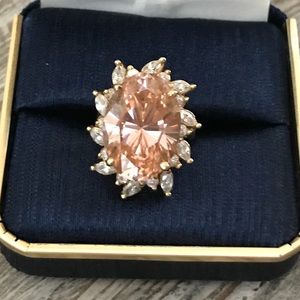 Morganite ring in 14k setting